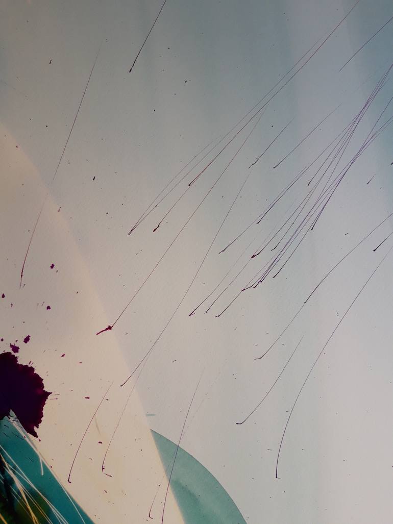 Original Abstract Floral Painting by Lola Abellan