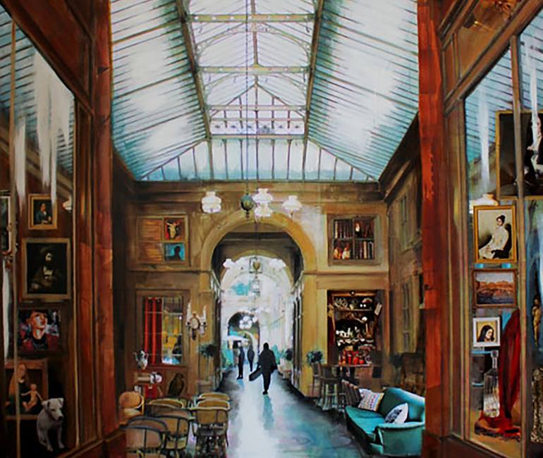 Original Figurative Architecture Painting by Nathalie Lemaitre