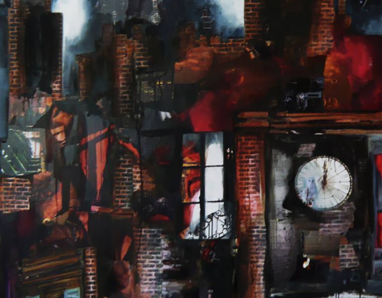 Original Figurative Architecture Painting by Nathalie Lemaitre