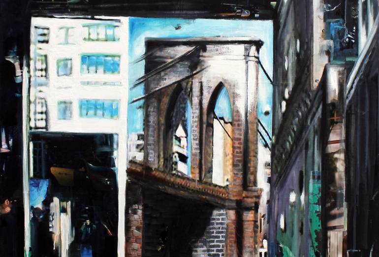 Original Figurative Architecture Painting by Nathalie Lemaitre