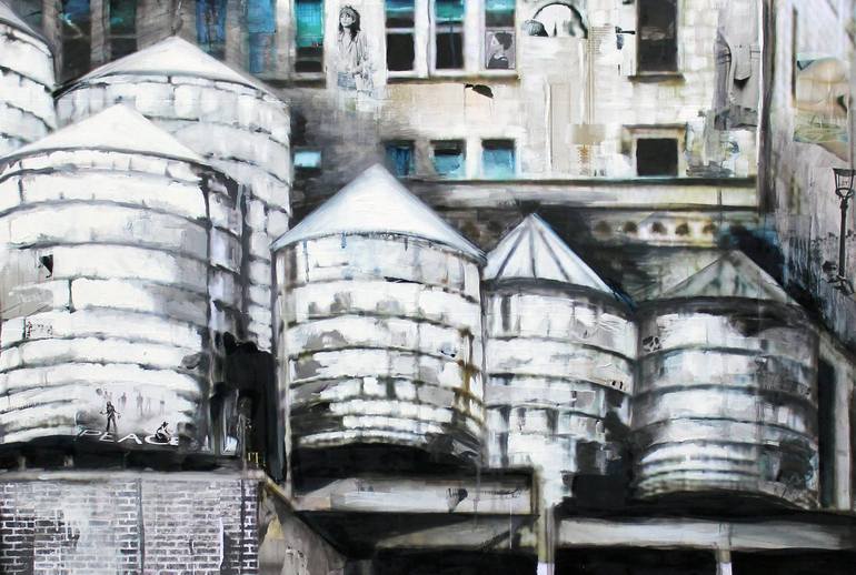 Original Figurative Architecture Collage by Nathalie Lemaitre