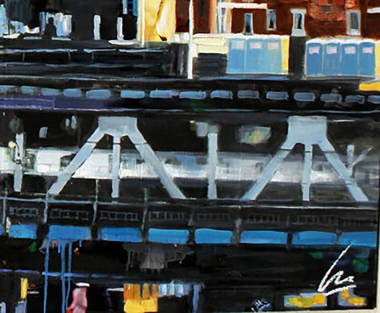 Original Figurative Car Painting by Nathalie Lemaitre