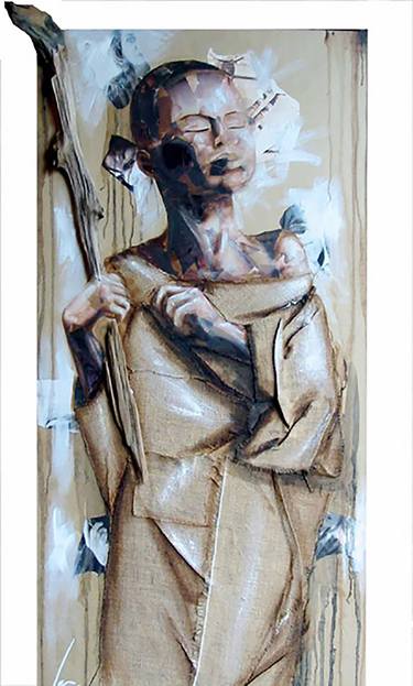 Original Figurative World Culture Collage by Nathalie Lemaitre