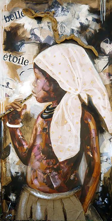 Original Figurative World Culture Collage by Nathalie Lemaitre