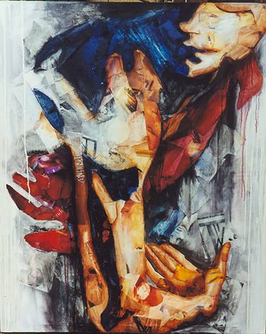 Original Expressionism Men Collage by Nathalie Lemaitre