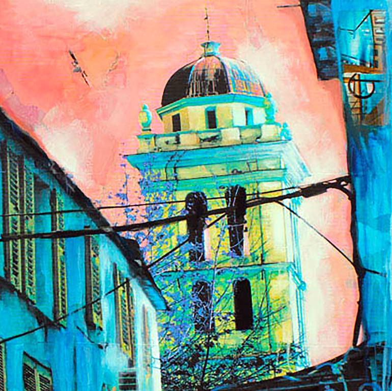 Original Figurative Architecture Painting by Nathalie Lemaitre