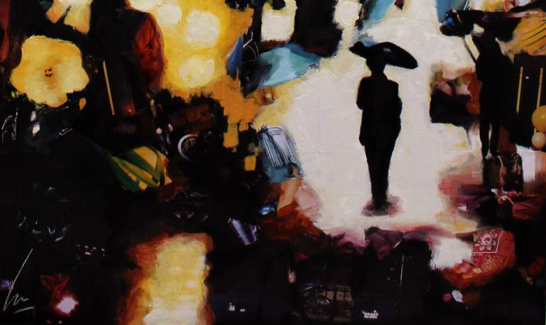 Original Figurative Cities Painting by Nathalie Lemaitre