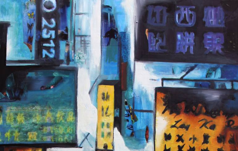 Original Figurative Cities Painting by Nathalie Lemaitre
