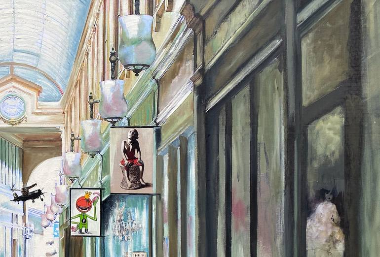 Original Figurative Architecture Painting by Nathalie Lemaitre