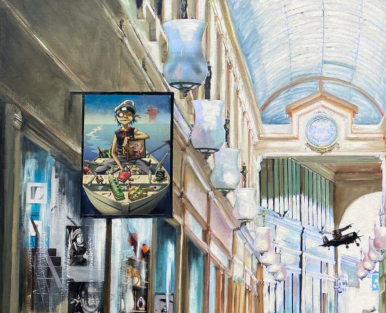 Original Figurative Architecture Painting by Nathalie Lemaitre