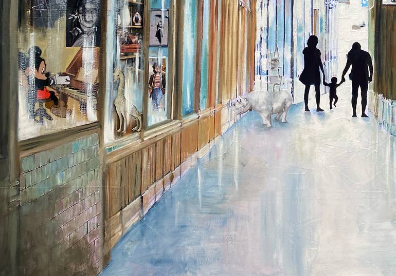 Original Figurative Architecture Painting by Nathalie Lemaitre