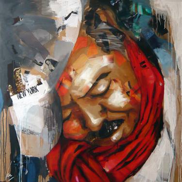 Original Expressionism Portrait Paintings by Nathalie Lemaitre