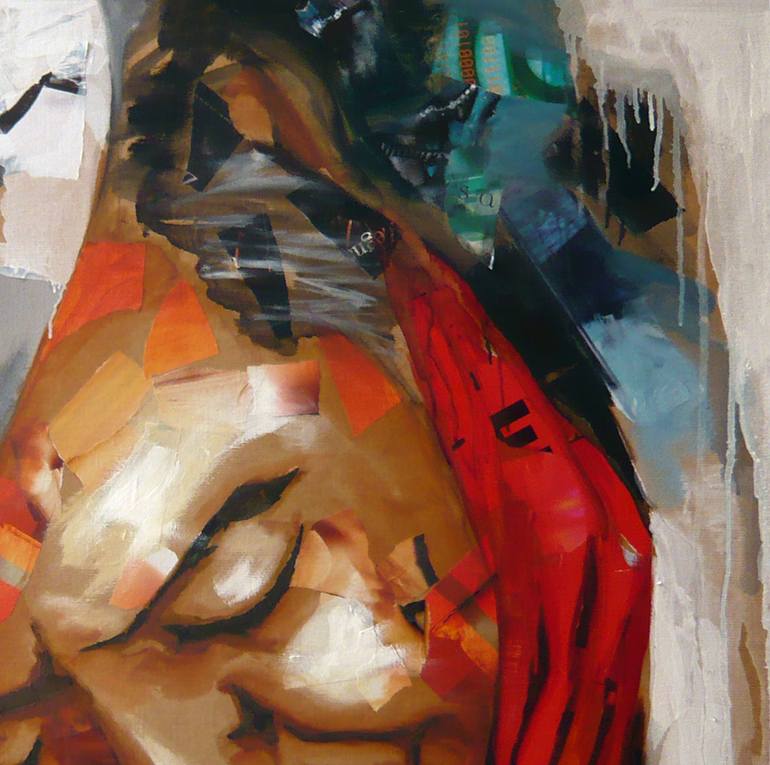 Original Expressionism People Painting by Nathalie Lemaitre