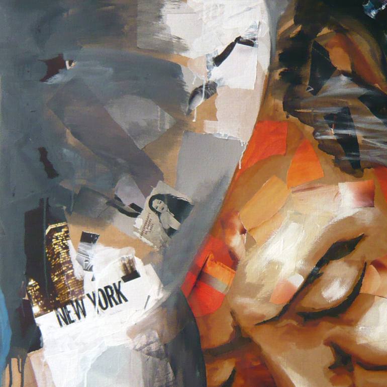 Original Expressionism People Painting by Nathalie Lemaitre