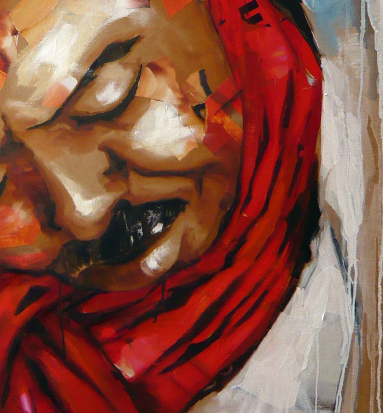Original Expressionism People Painting by Nathalie Lemaitre