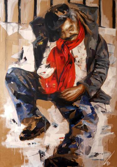 Original Expressionism Portrait Paintings by Nathalie Lemaitre