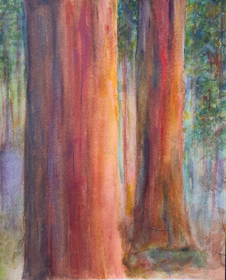Original Abstract Landscape Painting by Asher Falk