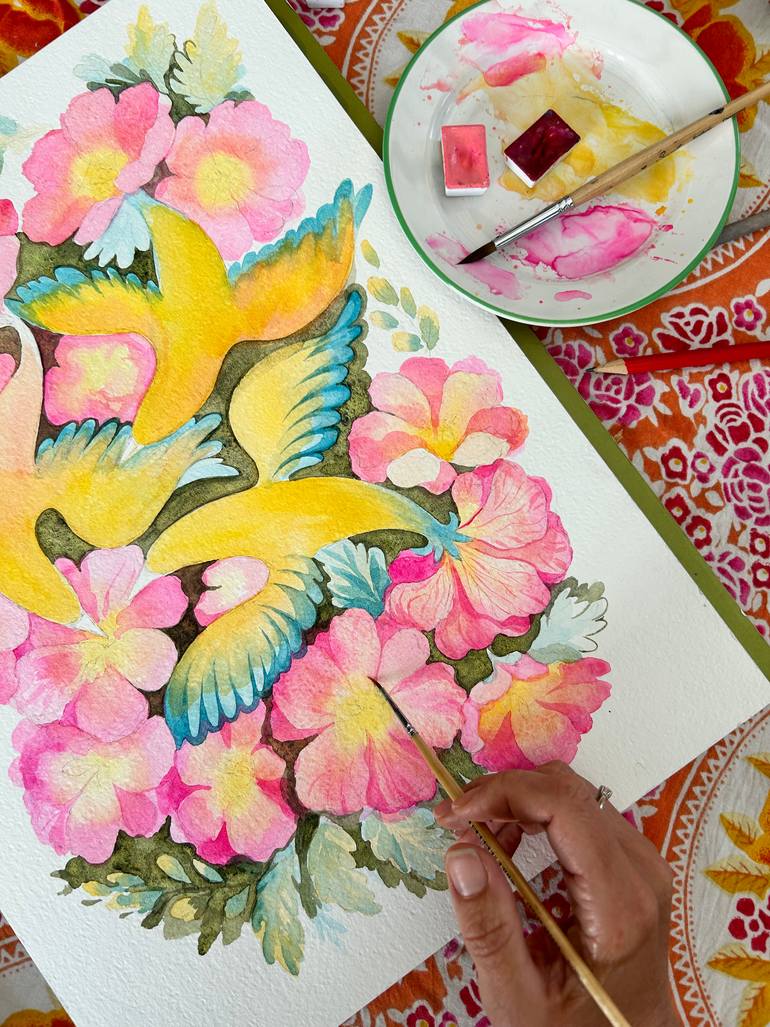 Original Illustration Botanic Painting by Ella Jensen