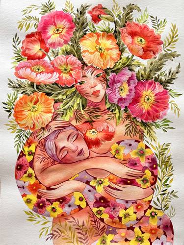 Original Illustration Floral Paintings by Ella Jensen