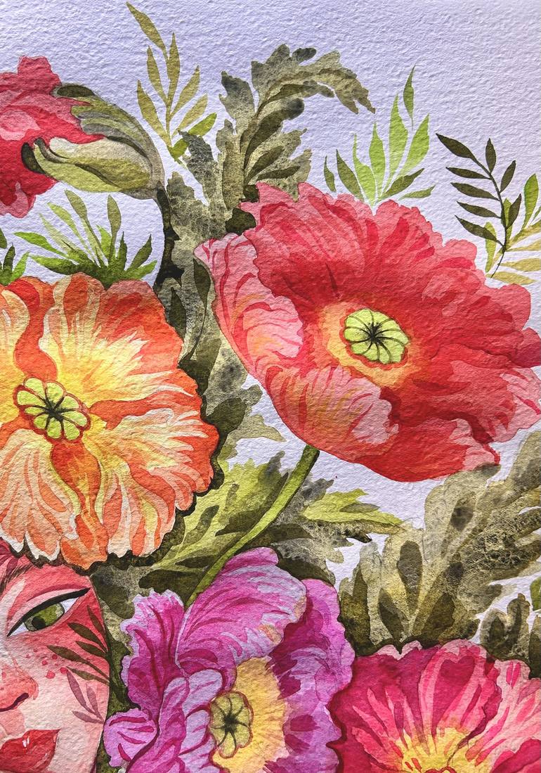 Original Illustration Floral Painting by Ella Jensen