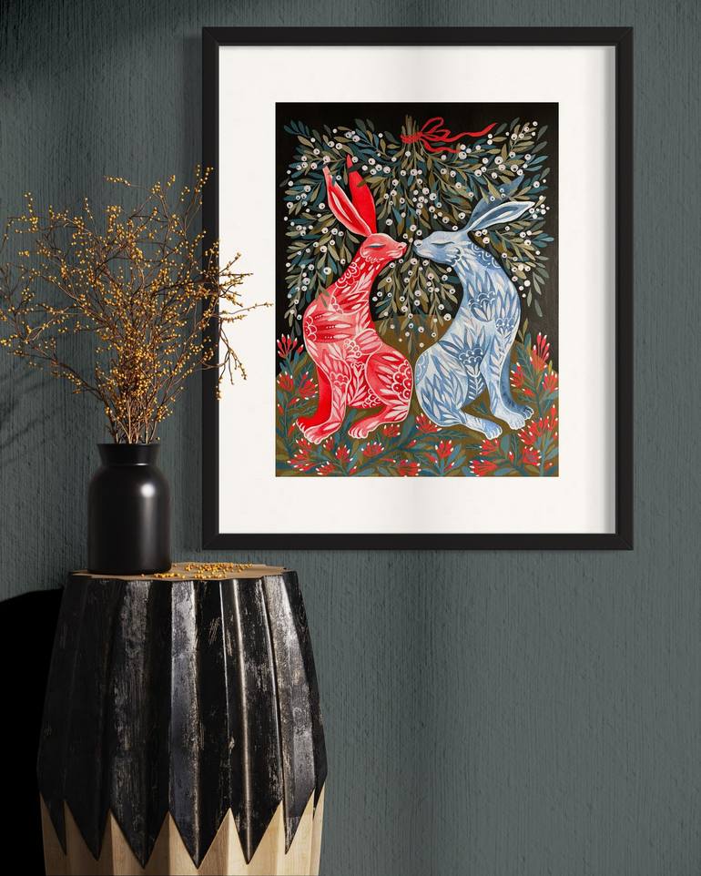 Original Art Deco Animal Painting by Ella Jensen