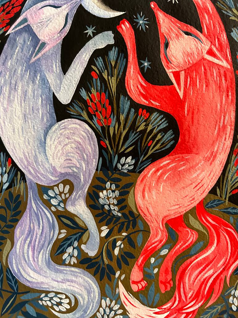 Original Folk Animal Painting by Ella Jensen