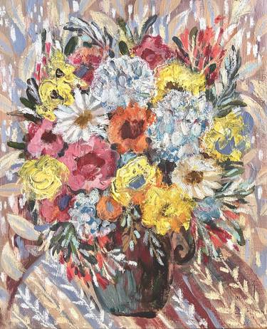 Original Expressionism Floral Painting by Ella Jensen