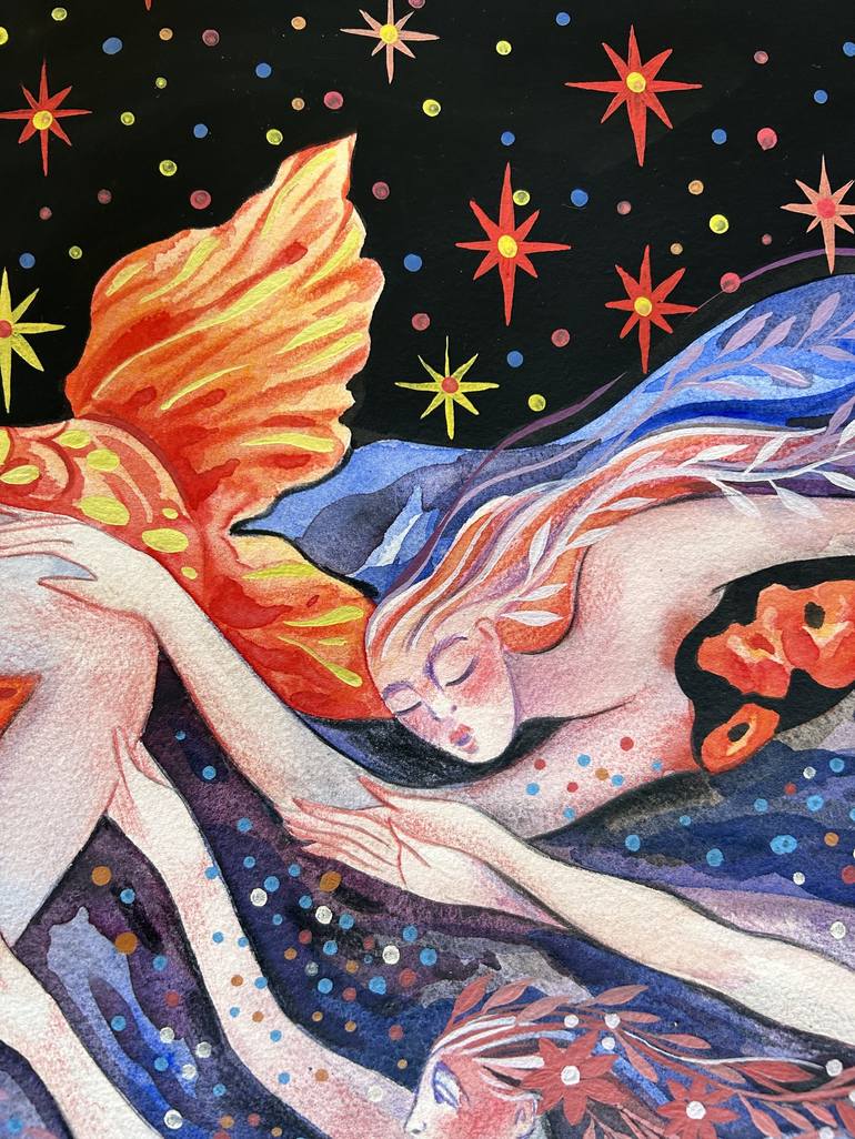 Original Art Deco Fantasy Painting by Ella Jensen