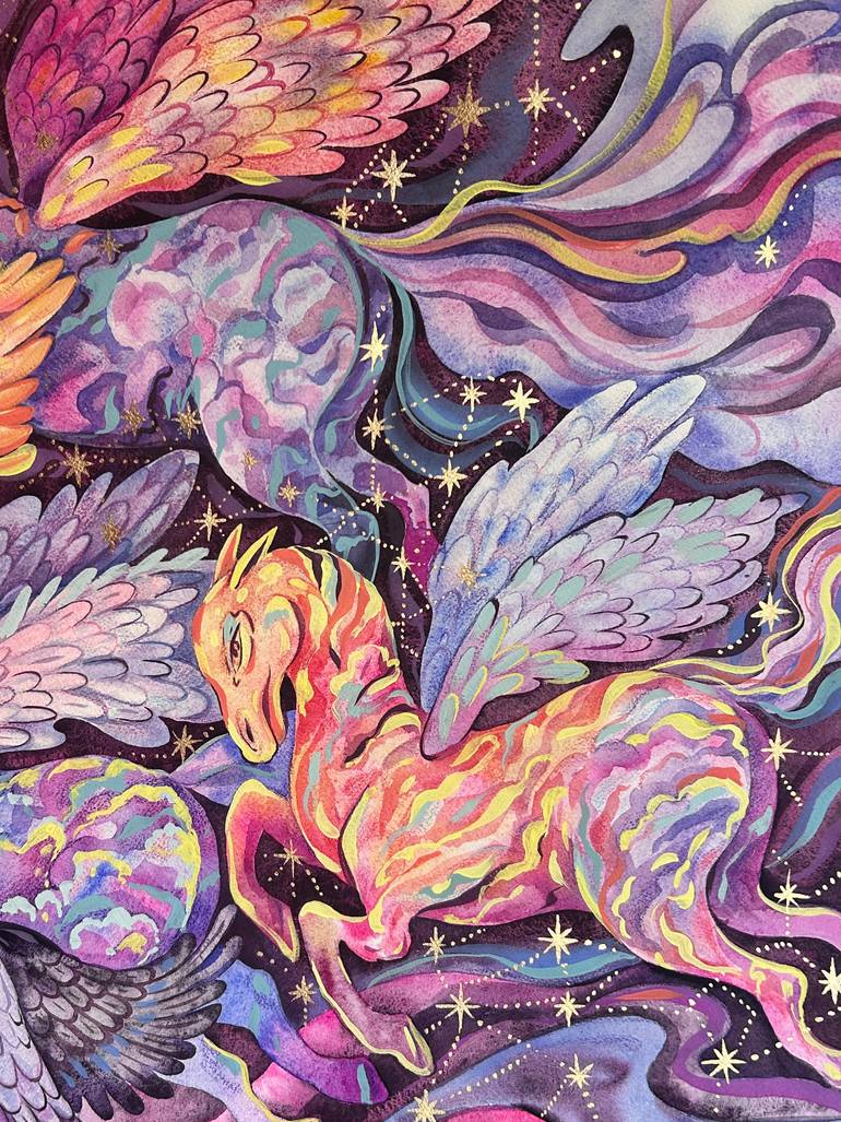 Original Illustration Animal Painting by Ella Jensen