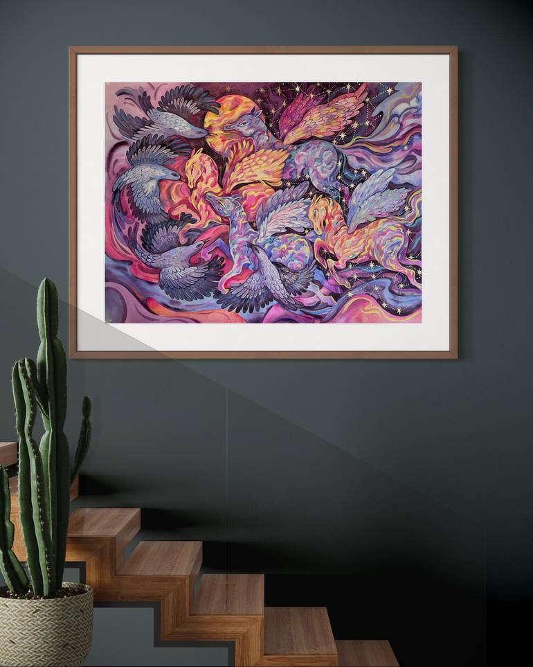 Original Illustration Animal Painting by Ella Jensen