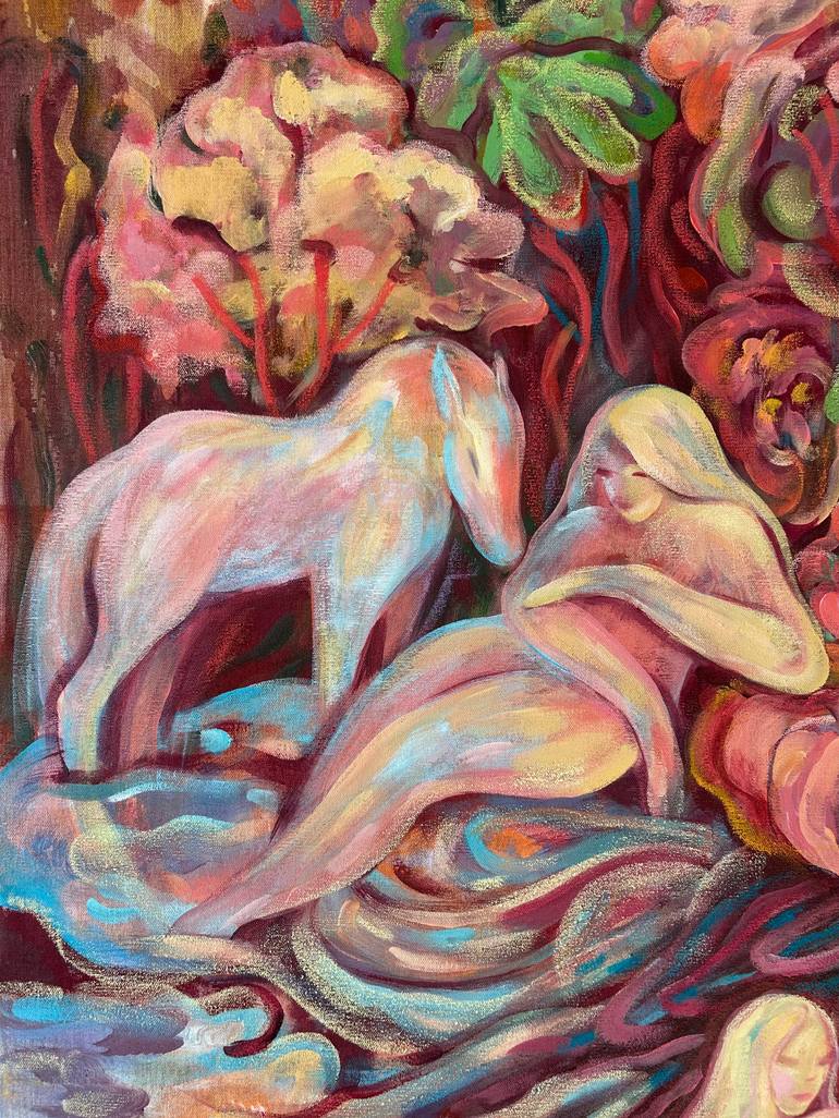 Original Abstract Mountain Painting by Ella Jensen