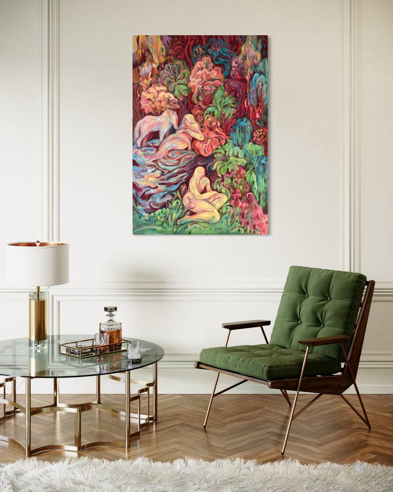 Original Abstract Mountain Painting by Ella Jensen