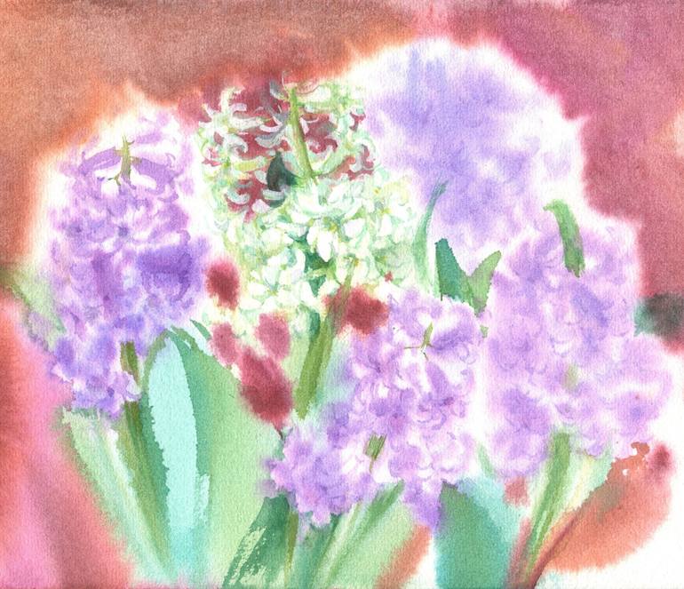 Original Abstract Expressionism Floral Painting by Sofija Maliukova