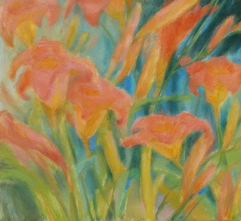 Original Abstract Floral Painting by Sofija Maliukova