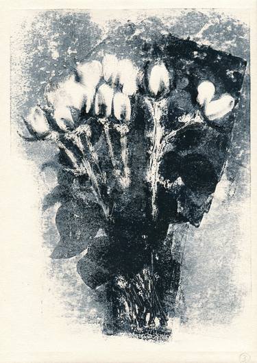Little roses - engraving hand print - Limited Edition of 2 thumb