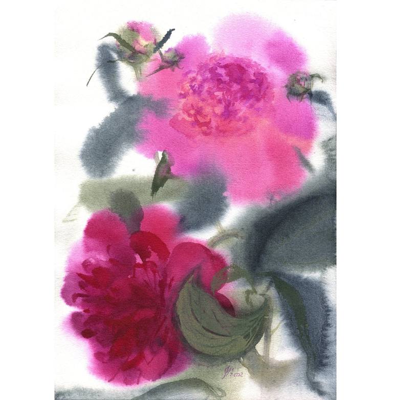 Original Floral Painting by Sofija Maliukova