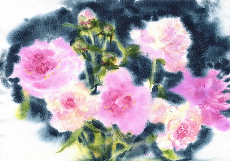 Original Floral Painting by Sofija Maliukova