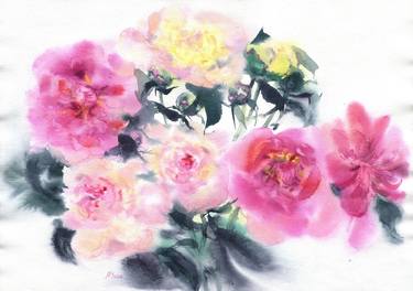 Print of Floral Paintings by Sofija Maliukova