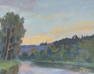 Warm August evening - oil on canvas thumb