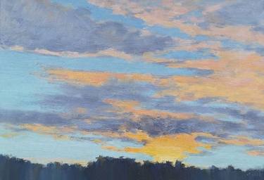 Yellow sunset - oil on canvas thumb