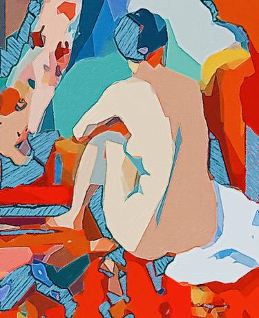 Original Abstract Expressionism Nude Paintings by Lucy K