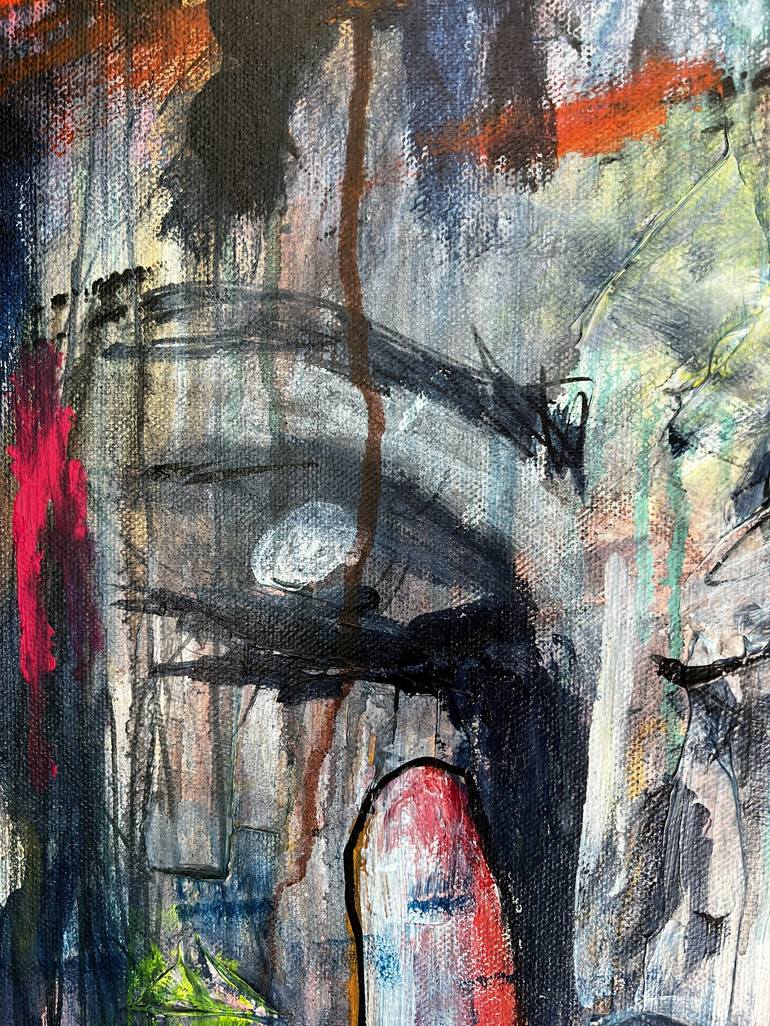 Original Abstract Expressionism Abstract Mixed Media by louise Duggan