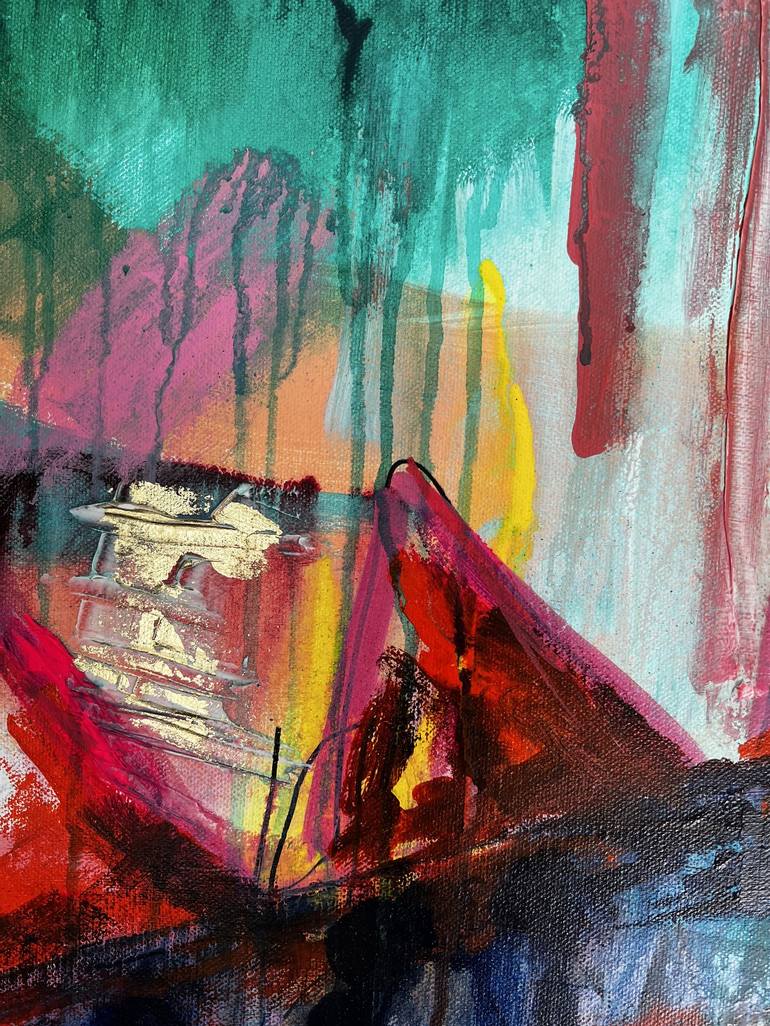 Original Abstract Expressionism Abstract Mixed Media by louise Duggan