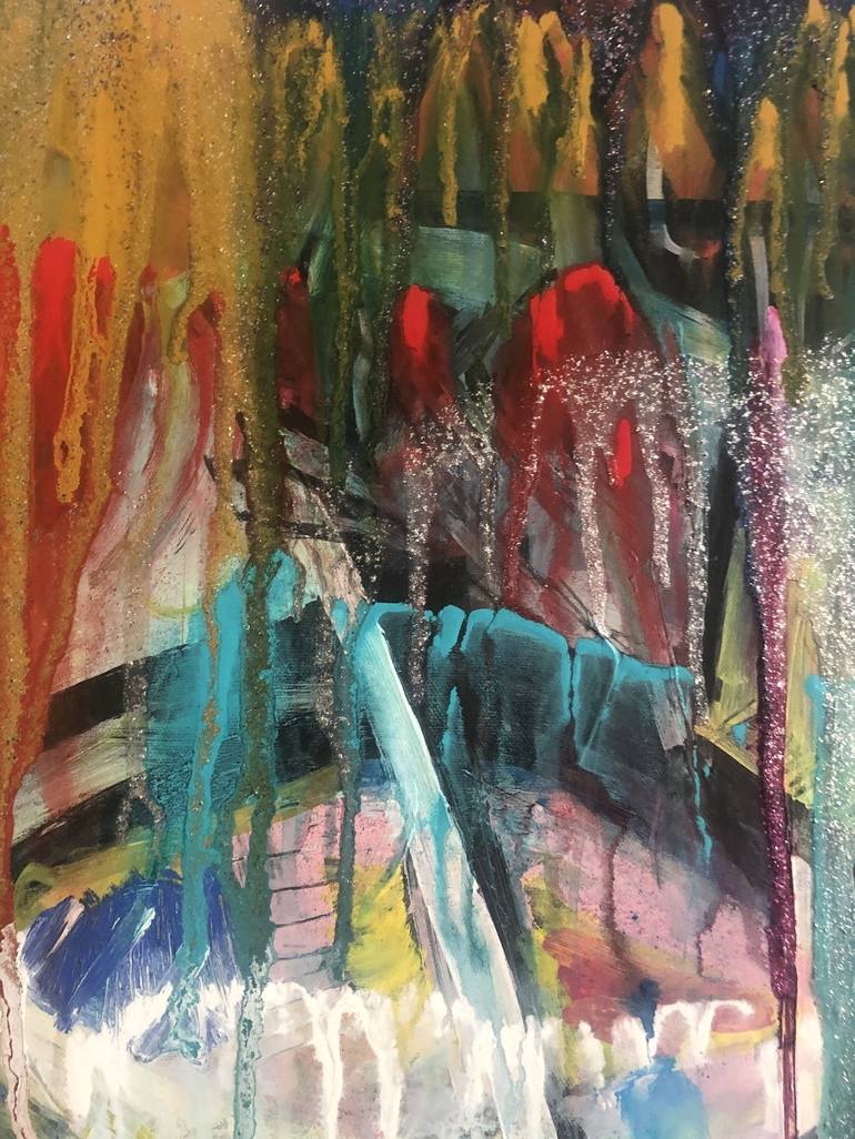 Original Abstract Expressionism Abstract Painting by louise Duggan