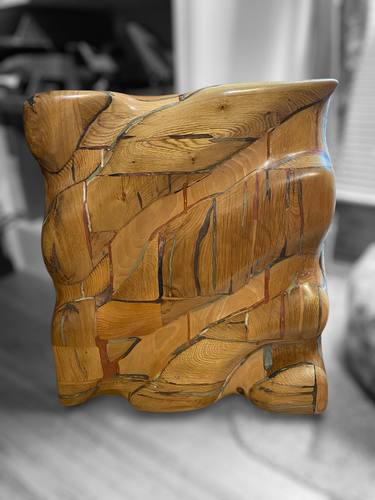 Original Abstract Landscape Sculpture by Paul Miller