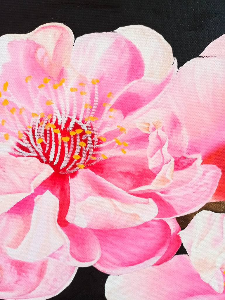Original Minimalism Floral Painting by Карина Ложкина