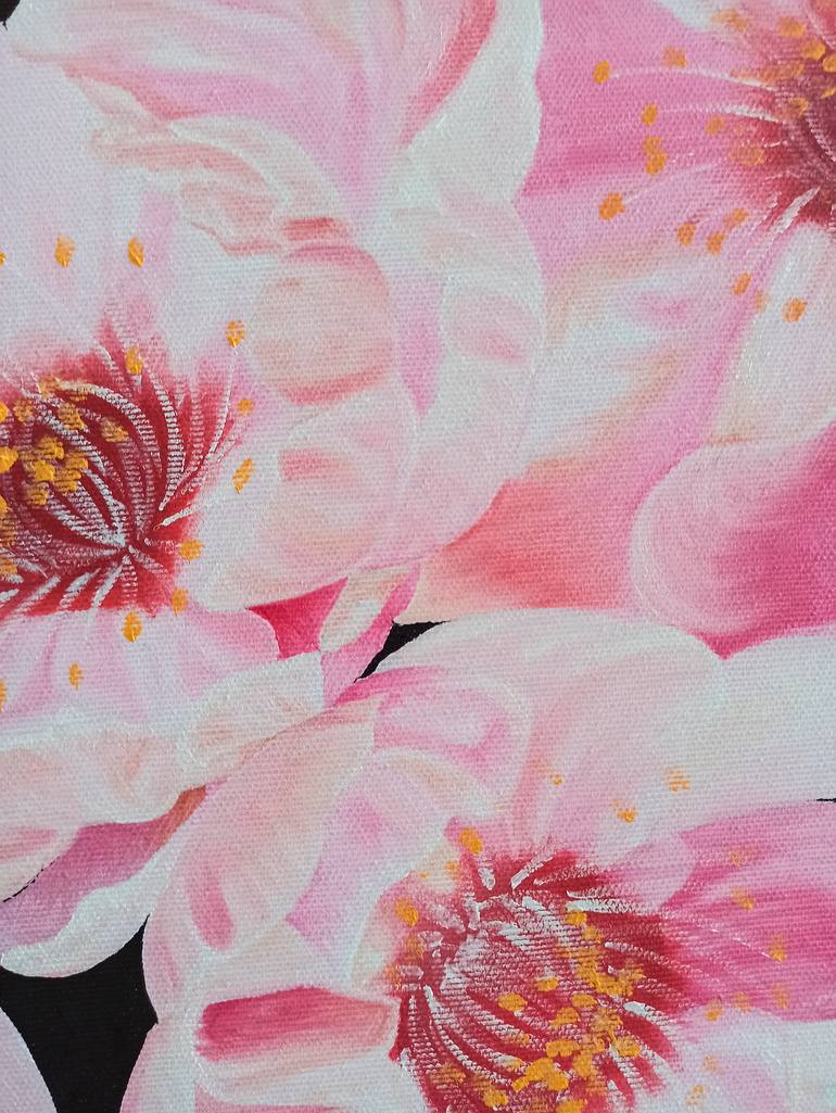 Original Minimalism Floral Painting by Карина Ложкина