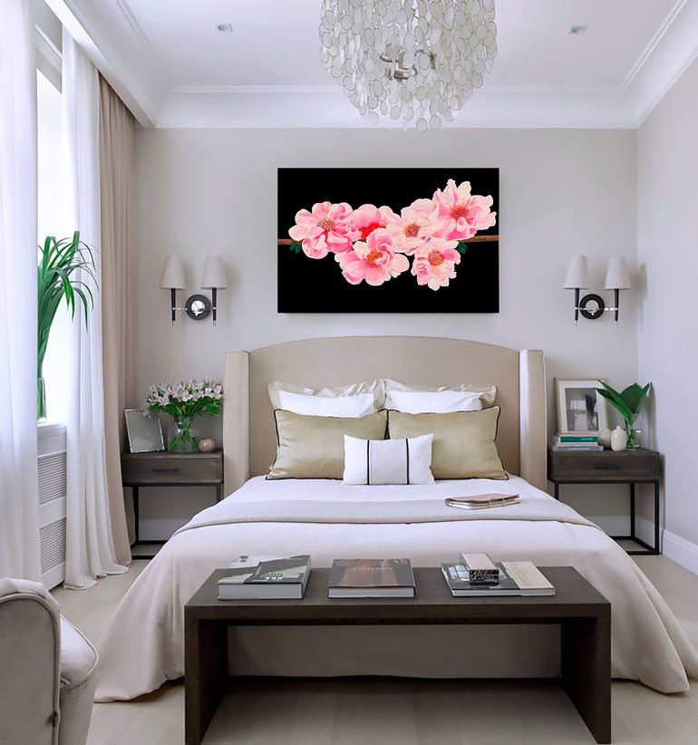 Original Minimalism Floral Painting by Карина Ложкина