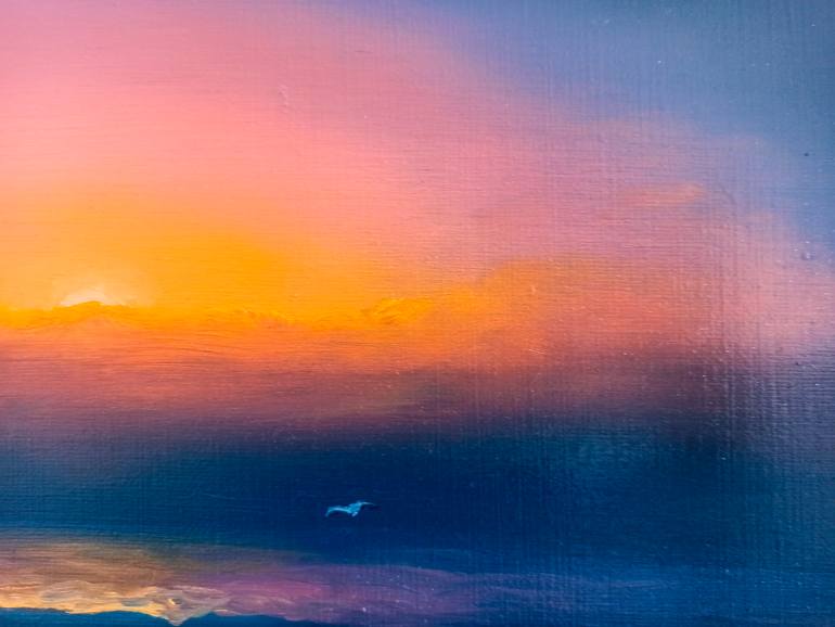 Original Minimalism Seascape Painting by Карина Ложкина