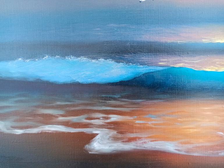 Original Minimalism Seascape Painting by Карина Ложкина